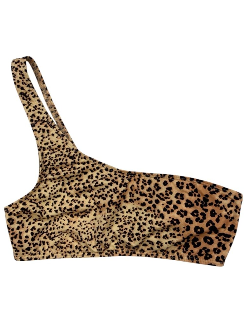 Ulla Johnson Reina Bikini Top P US XS Snow Leopard One Shoulder NEW